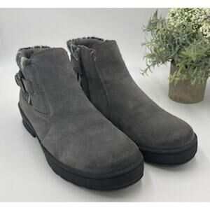 Earth Origins Womens Tate Grey Water Repellant‎ Suede Boot Shoes Sz 9.5-10